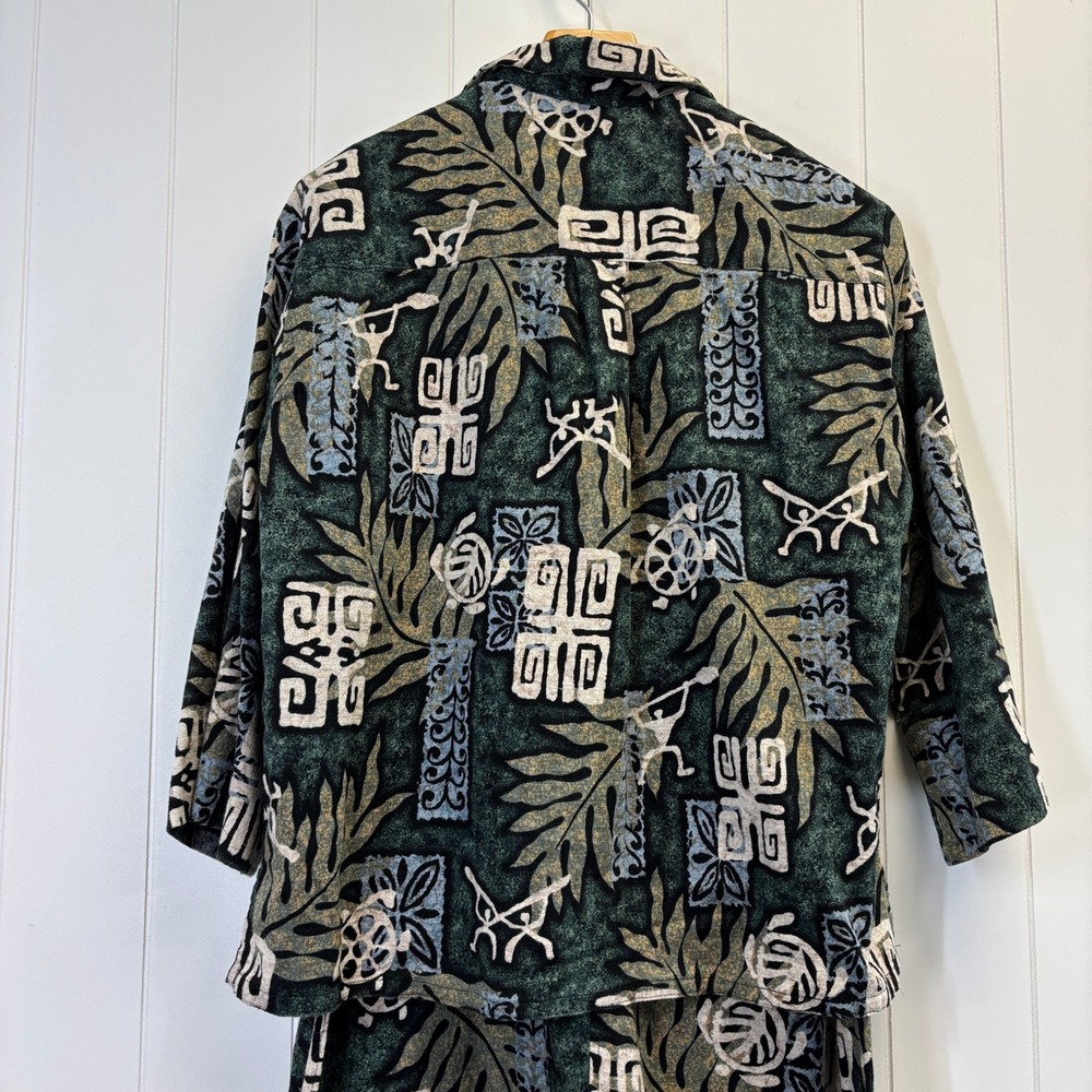 Handmade Women Tropical Island Maxi Dress Jacket Set Size L Resort Cruise Travel - Picture 7 of 9